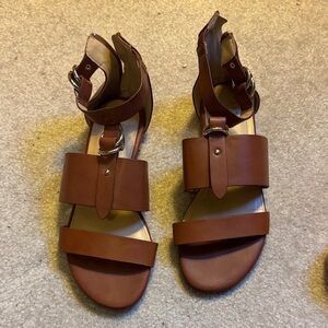 Apt. 9 Tan/Brown Leather Sandals size 9 1/2
